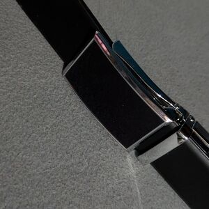 Black Imatation Leather Men's Belt